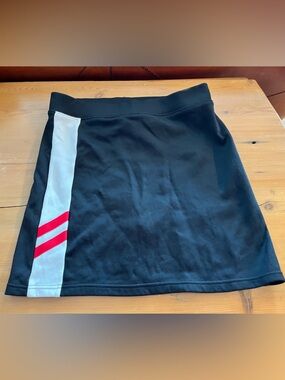 RALPH LAUREN GOLF. BLACK COTTON/NYLON GOLF SKORT. MEDIUM. WHITE SIDE PANEL